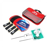 set complet de ping pong  tenis de masa 4 palete fileu retractabil 4 mingi si geanta transport slazenger imagen 7_0_
0