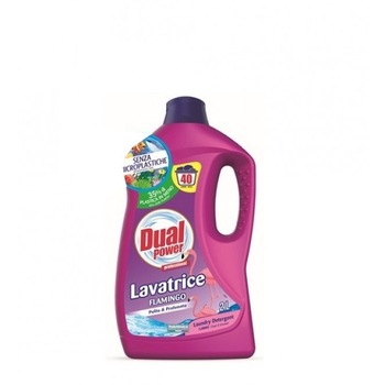 Detergent pentru rufe lichid Dual Power, 40 spalarai, 2 L Detergent pentru rufe lichid Dual Power, 40 spalarai, 2 L