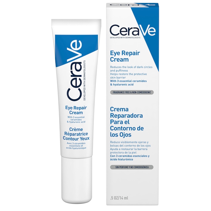 Crema reparatoare pentru ochi CeraVe cu ceramide si acid hialuronic, 14 ml
