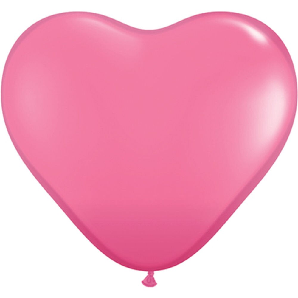 Balon latex Jumbo Inima 90 cm Rose, Qualatex 44482