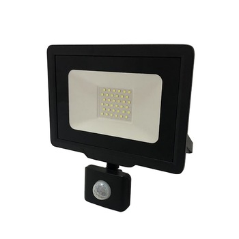 Proiector LED SMD cu senzor PIR, Optonica, 30W(160W), 2400lm, Lumina Calda, Negru Proiector LED SMD cu senzor PIR, Optonica, 30W(160W), 2400lm, Lumina Calda, Negru