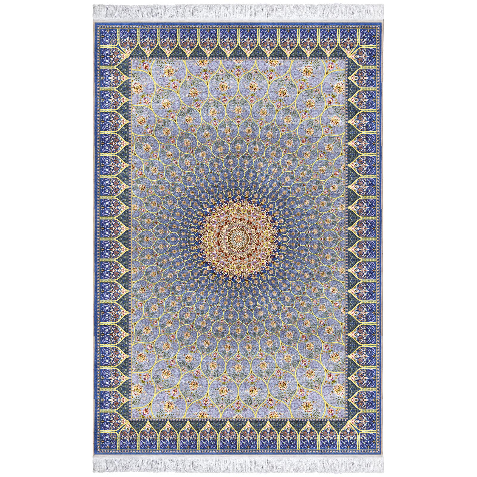 Covor Persan Mecanic EuCarpet 100921C1 Dimensiune 200x300 cm Design VIP Albastru