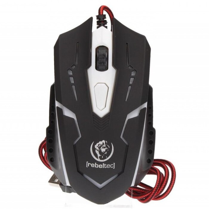 Mouse gaming cu fir Cobra, USB, 1.5m, 2400 dpi, 4 butoane, Iluminare blue, Black