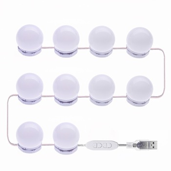 Kit 10 Becuri LED Premium,pentru oglinda de machiaj ,10 moduri de Luminozitate reglabila si 3 moduri de iluminare a culorilor Kit 10 Becuri LED Premium,pentru oglinda de machiaj ,10 moduri de Luminozitate reglabila si 3 moduri de iluminare a culorilor