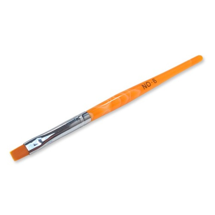 Zselé ecset lapos Narancs - Z003-6