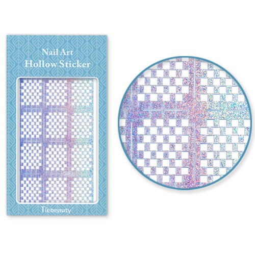 Sablon decorativ unghii Moonbasa Nails, JV202D, Diamond, 13 x 7.5 cm, Multicolor, Model geometric