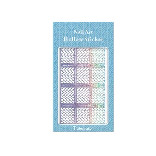 Sablon decorativ unghii Moonbasa Nails, JV212D, Diamond, 13 x 7.5 cm, Model geometric