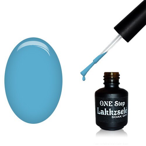 Oja semipermanenta One Step, MoonbasaNails, Finisaj lucios, 129 Baby blue, 5 ml