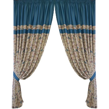 Set 2 draperii DECORINT pe rejansa (DR.50), model fluturI, albastru uni, 250x250cmx2 buc Set 2 draperii DECORINT pe rejansa (DR.50), model fluturI, albastru uni, 250x250cmx2 buc