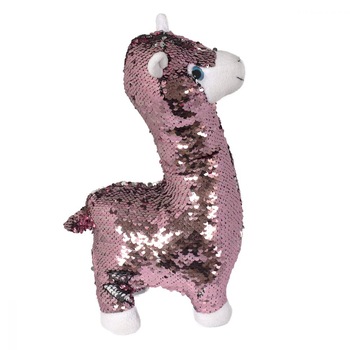 Jucarie de plus Alpaca cu paiete reversibile- roz Jucarie de plus Alpaca cu paiete reversibile- roz
