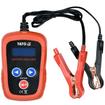 Tester electronic pentru baterii auto 12V, Yato YT-83113, LCD, 200-1200A Tester electronic pentru baterii auto 12V, Yato YT-83113, LCD, 200-1200A