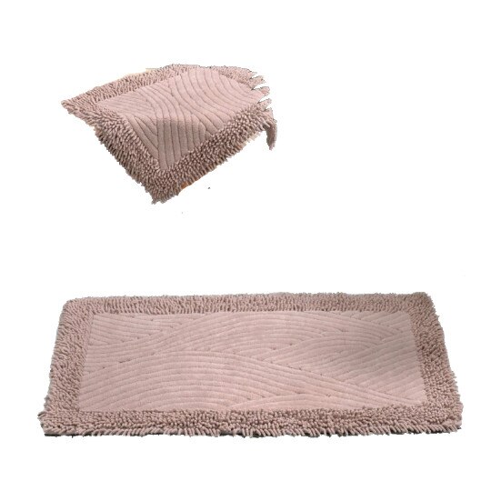 Set 2 covorase baie bumbac 60x100 cm, 50x60 cm, Tac, Ambrosia Somon