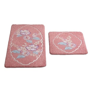 Set 2 covorase baie poliamida 60x100 cm, 55x60 cm, Tac, Salvia Set 2 covorase baie poliamida 60x100 cm, 55x60 cm, Tac, Salvia