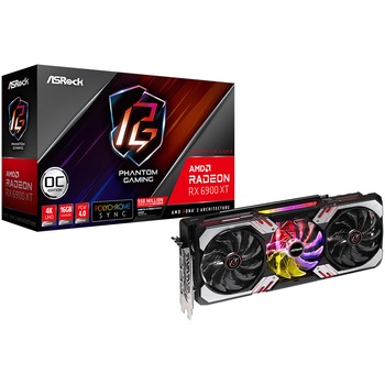 Placa video ASRock Radeon™ RX 6900 XT Phantom Gaming D OC, 16GB GDDR6, 256-bit Placa video ASRock Radeon™ RX 6900 XT Phantom Gaming D OC, 16GB GDDR6, 256-bit
