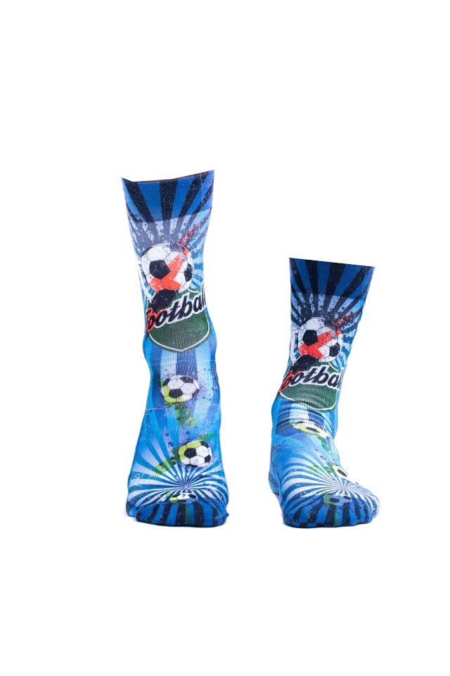 Sosete imprimate, Wigglesteps, din bumbac organic, model Men Socks Gool, 41-46 EU, multicolor, multicolor