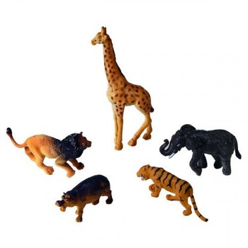 Set 5 figurine animale safari din plastic Set 5 figurine animale safari din plastic