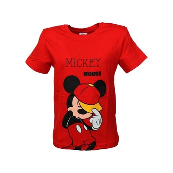 Tricou pentru copii, MIckey Mouse, rosu, ani, 100% bumbac, Rosu Tricou pentru copii, MIckey Mouse, rosu, ani, 100% bumbac, Rosu