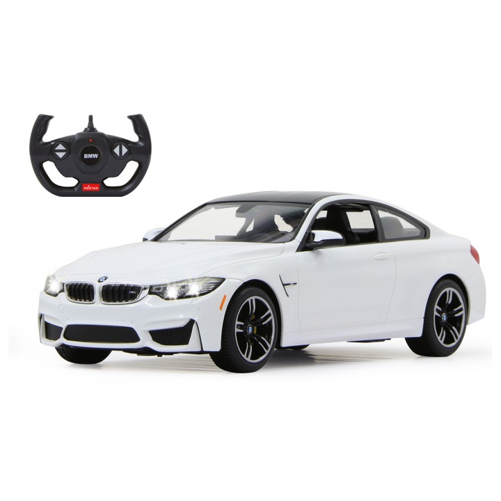 Masina RC cu telecomanda BMW M4 Coupe, Lungime 33 cm, Scara 1:14, 2.4Ghz, Lumina LED fata/spate, 6+