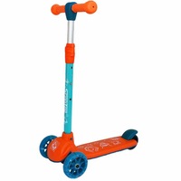 trotineta copii cadru metal platforma din plastic roti silicon lumini led 52x25x69 cm portocaliualbastru imagen 20_0_
0