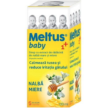 Meltus baby 1+ sirop nalba si miere , 100 ml Meltus baby 1+ sirop nalba si miere , 100 ml