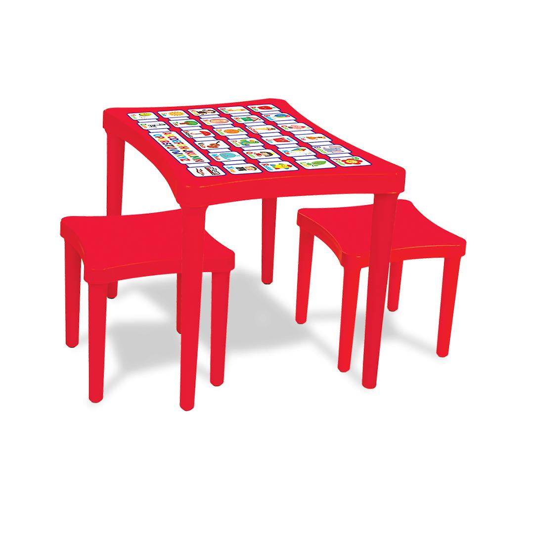Masuta de studiu cu doua scaunele, Story Table, Rosu