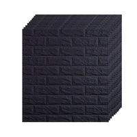 set 10 x tapet 3d autoadeziv  design modern  rezistent la apa  usor de curatat  dimensiuni 77x70cm  model caramida in relief  negru selling depot  imagen 42_0_
0
