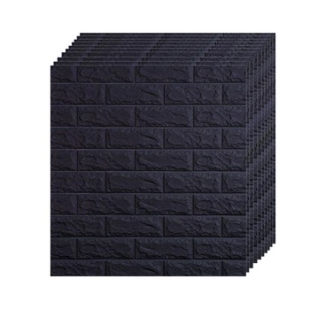 Set 10 x Tapet 3D Autoadeziv , design modern , rezistent la apa , usor de curatat , dimensiuni 77x70cm , model caramida in relief , negru Selling Depot ® Set 10 x Tapet 3D Autoadeziv , design modern , rezistent la apa , usor de curatat , dimensiuni 77x70cm , model caramida in relief , negru Selling Depot ®
