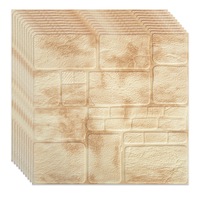 set 10 x tapet 3d autoadeziv  design modern  rezistent la apa  usor de curatat  dimensiuni 70x70cm  model piatra in relief  galbencrem selling depot  imagen 55_0_
0