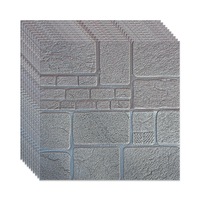 set 10 x tapet 3d autoadeziv  design modern  rezistent la apa  usor de curatat  dimensiuni 70x70cm  model piatra in relief  gri selling depot  imagen 37_0_
0