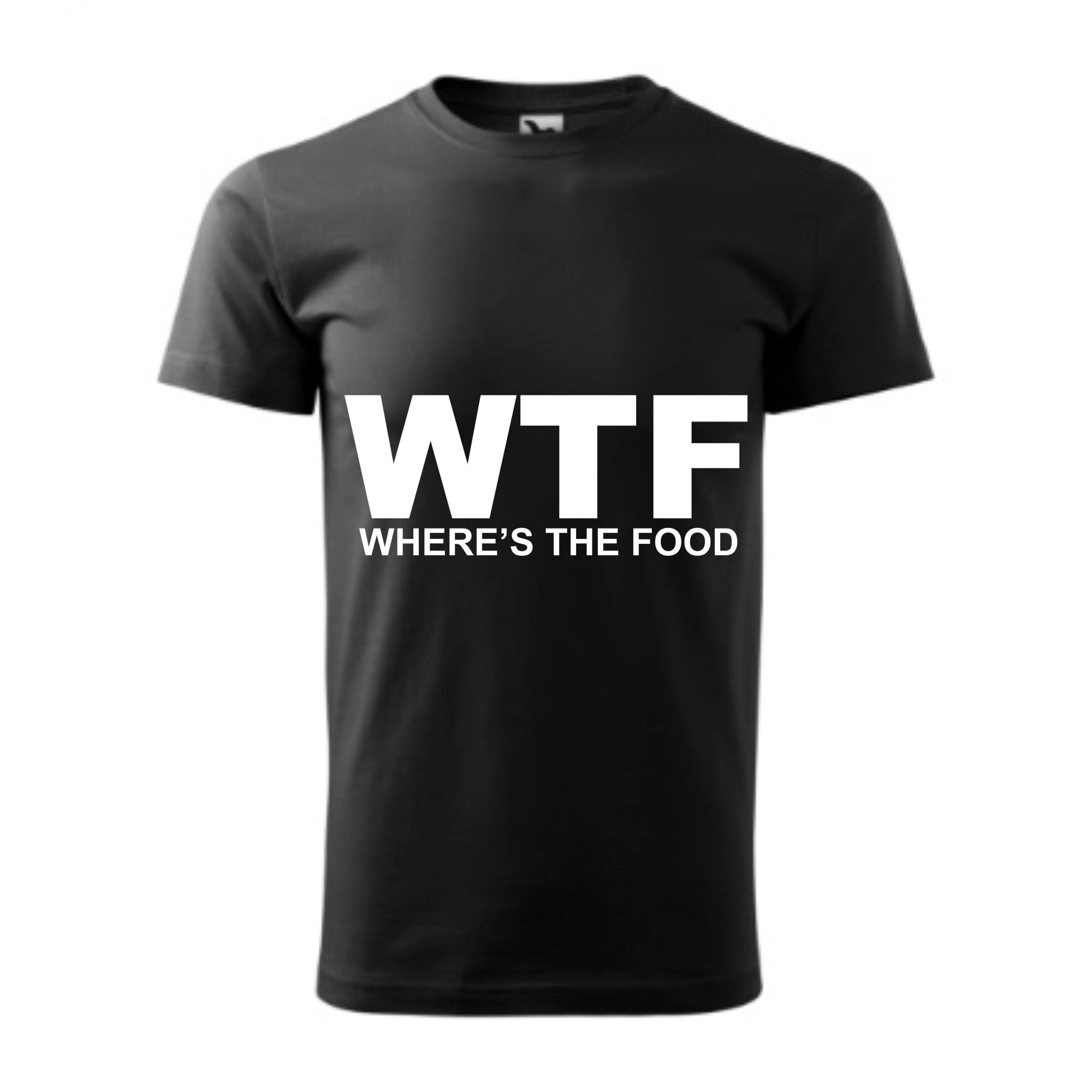 Tricou basic barbati personalizat, Adler, bumbac, negru , XL INTL ,, Where's the food