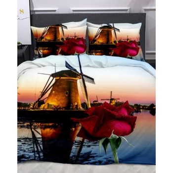 Set Lenjerie 3D Bumbac Satinat, 4 Piese, Pat 2 Persoane, DY-44 Set Lenjerie 3D Bumbac Satinat, 4 Piese, Pat 2 Persoane, DY-44