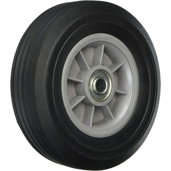 Roata Carut cu Cauciuc Masiv, Diametru 200mm, Grosime 55mm, Ax 16mm Roata Carut cu Cauciuc Masiv, Diametru 200mm, Grosime 55mm, Ax 16mm