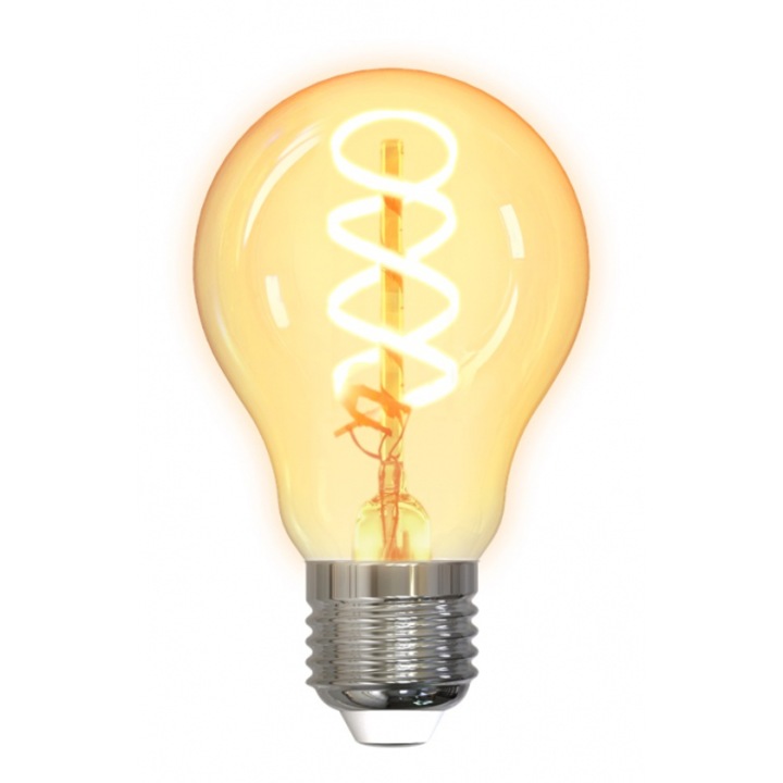 Смарт крушка DELTACO SH-LFE27A60S, Е27, WiFI 2.4GHz, 5.5W, 470lm, димираща, LED спирали