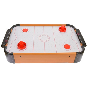Masa de air hockey de jucarie, din lemn, cu baterii, 55 x 30 - HG298B Masa de air hockey de jucarie, din lemn, cu baterii, 55 x 30 - HG298B