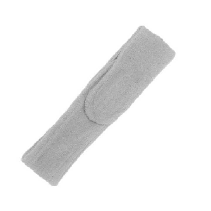 Bentita cosmetica din frotir cu arici, gri