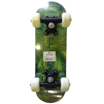 Placa skateboard copii cu model urban, placa din lemn verdeve, roti 50x30 mm, 43 x 15 x 11 cm Placa skateboard copii cu model urban, placa din lemn verdeve, roti 50x30 mm, 43 x 15 x 11 cm