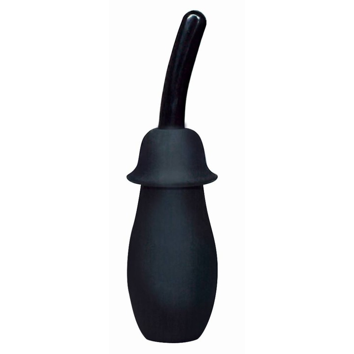 Irigator clisma, Bad Kitty, negru, 12 cm