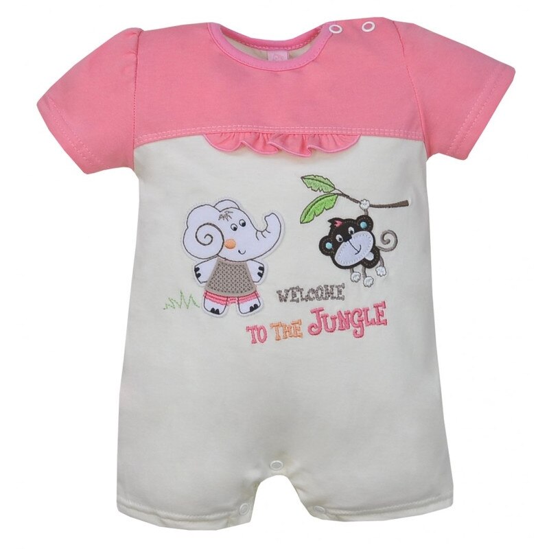 Salopeta de vara pentru fete Koala Jungle 04-090, Crem, 80