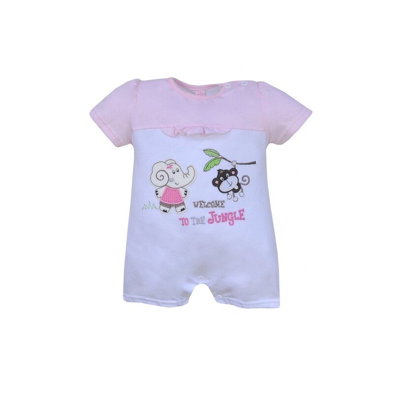 Salopeta de vara pentru fete Koala Jungle 04-087AR, Alb, 62