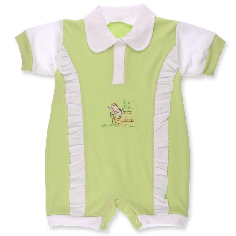 Salopeta de vara pentru baieti Pifou S10V, Verde, 62 cm