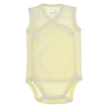 Body tip maiou pentru bebelusi Pifou Model 10 BTM-1, Galben Body tip maiou pentru bebelusi Pifou Model 10 BTM-1, Galben