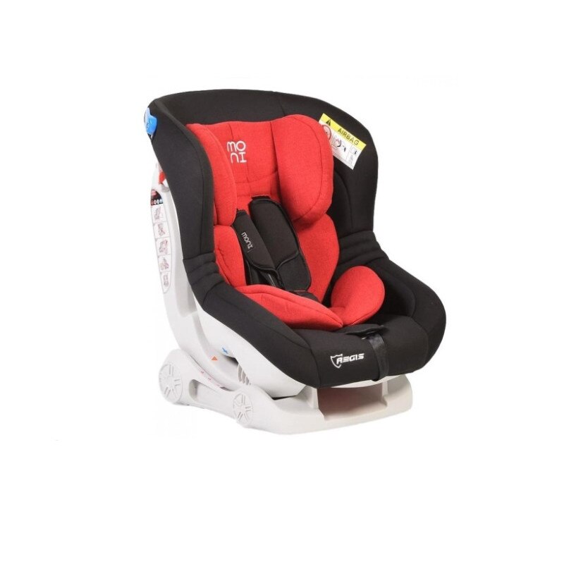 Scaun auto 0-18 kg, centura de siguranta, reglat in 4 pozitii, rosu si negru
