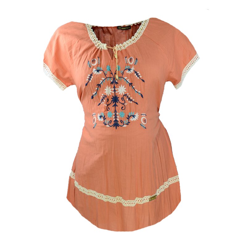 Bluza cu maneca scurta pentru gravide New Star NWS21P, Portocaliu, S