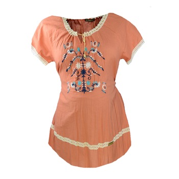 Bluza cu maneca scurta pentru gravide New Star NWS21P, Portocaliu, S Bluza cu maneca scurta pentru gravide New Star NWS21P, Portocaliu, S