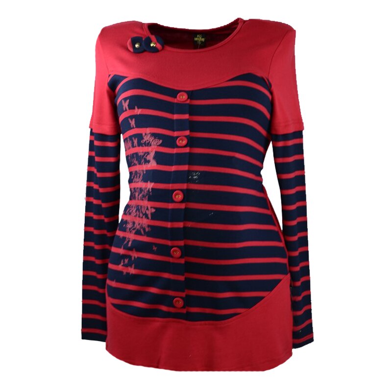 Bluza cu maneca lunga pentru gravide New Star NWS18R, Rosu, Rosu