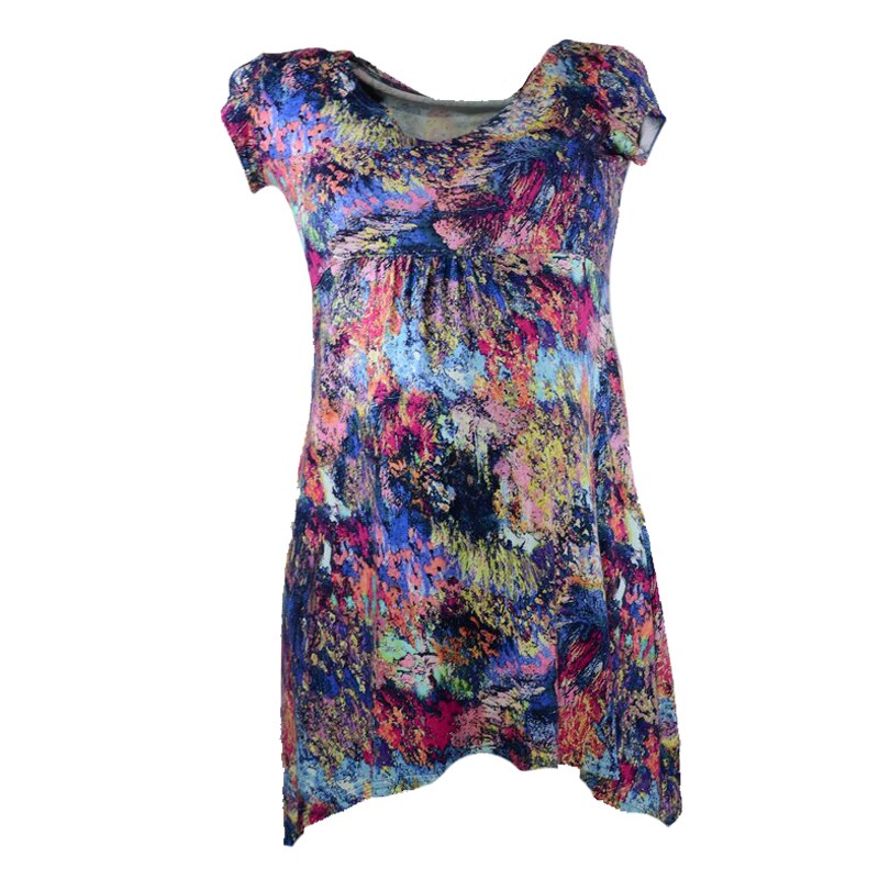 Bluza cu maneca scurta pentru gravide Mini Junior BDDE13B, Multicolor, L
