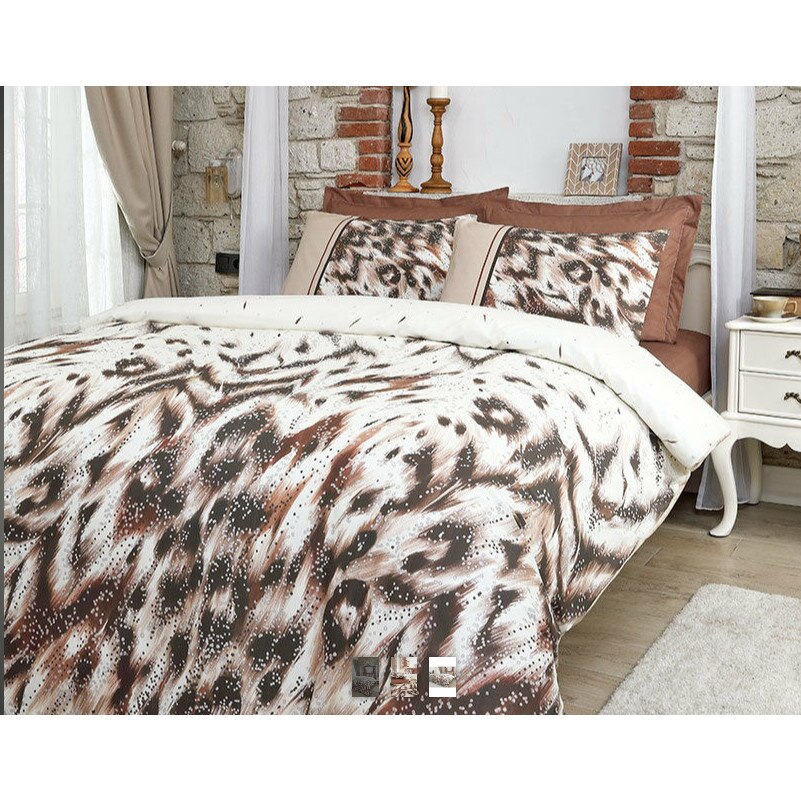 Set lenjerie de pat bumbac, Pena Double, 240 x 260 cm