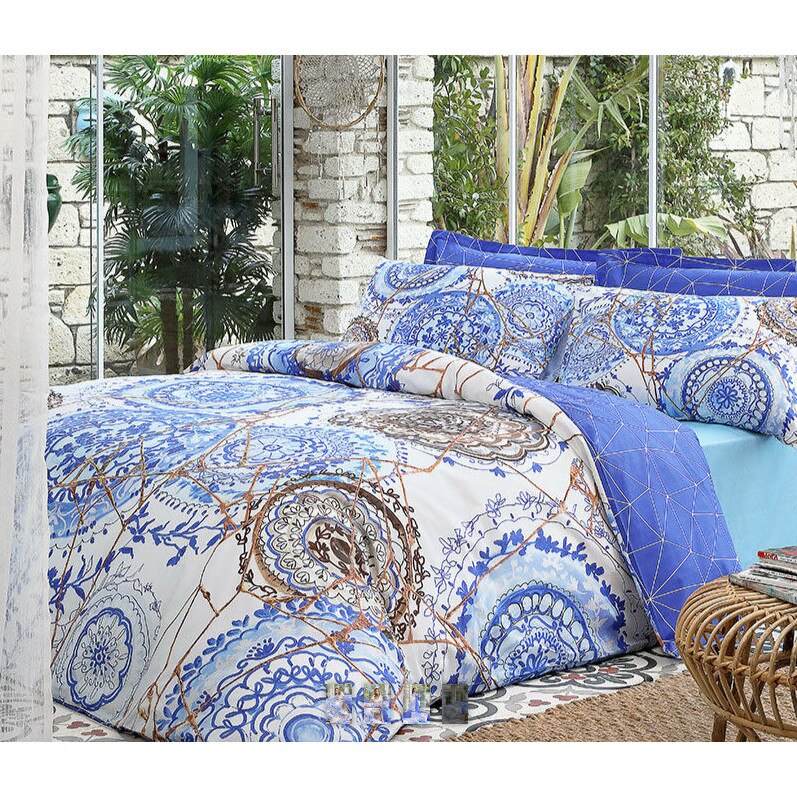 Set lenjerie de pat Majolica Double, 240 x 260 cm