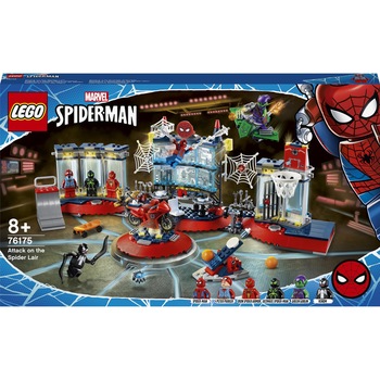 LEGO Super Heroes - Spider Man Atac la adapostul paianjenului 76175, 466 piese LEGO Super Heroes - Spider Man Atac la adapostul paianjenului 76175, 466 piese