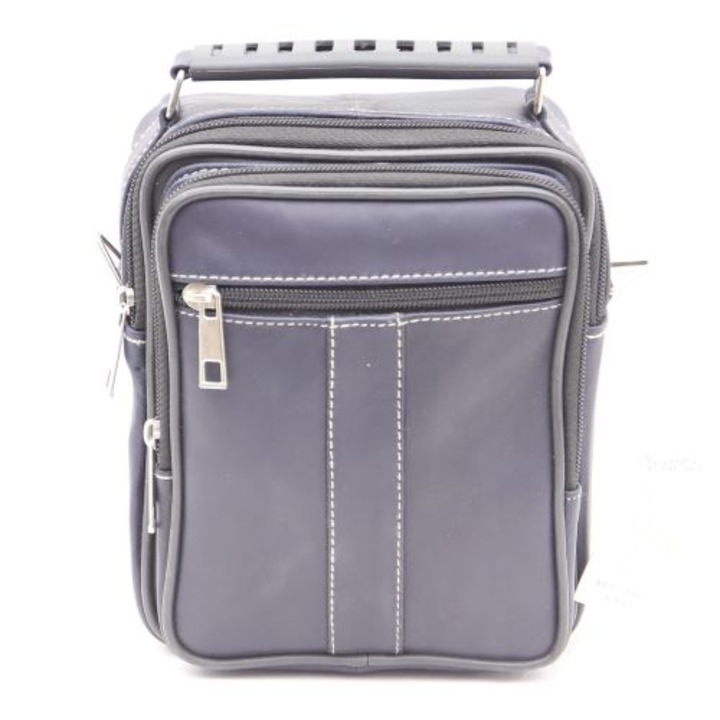 Geanta barbati Caza Pelletteria piele naturala B230 bleumarin